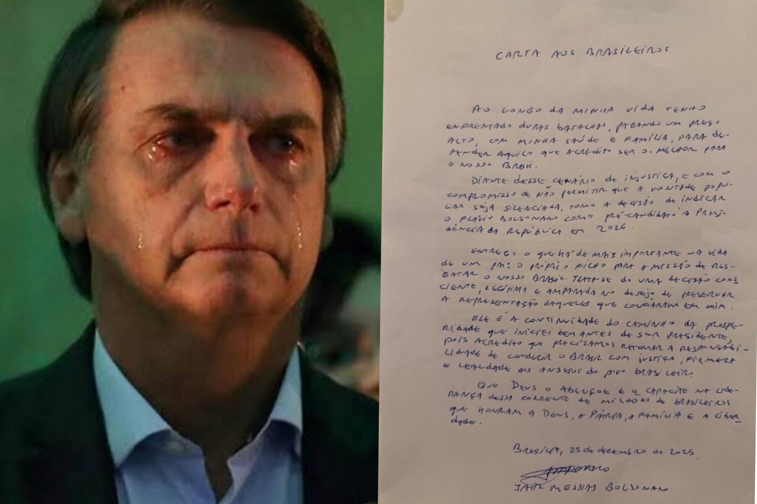 VÍDEO: ANTES DE CIRURGIA, BOLSONARO ESCREVE AOS BRASILEIROS, REFORÇA A FÉ E DIZ: “ENTRE TUDO, O MAIS IMPORTANTE É A VIDA”