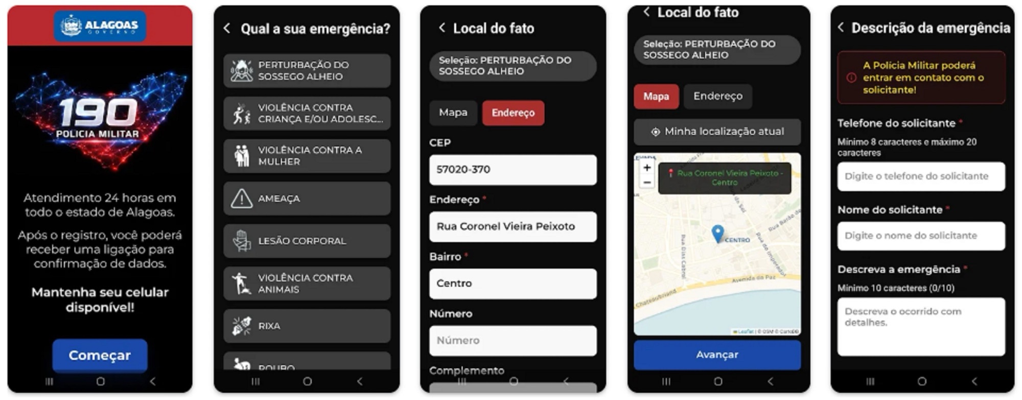 APLICATIVO 190 ALAGOAS MODERNIZA ATENDIMENTO E FACILITA ACIONAMENTO DA POLÍCIA PELO CELULAR
