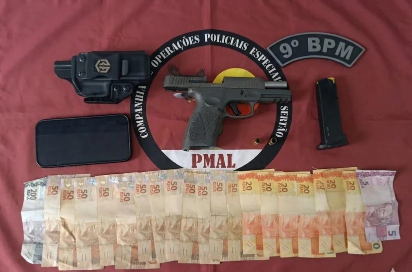 TIROTEIO NA PONTE ENTRE ALAGOAS E SERGIPE TERMINA COM HOMEM PRESO E ARMA APREENDIDA