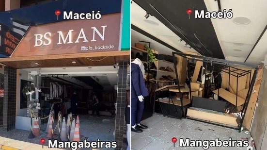 CARRO INVADE LOJA DE ROUPAS E DESTRÓI FACHADA DURANTE A MADRUGADA EM MACEIÓ