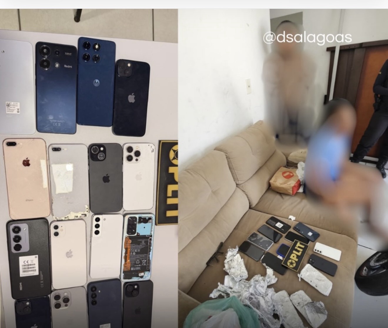 OPLIT PRENDE CASAL SUSPEITO DE RECEPTAÇÃO DE CELULARES EM MACEIÓ