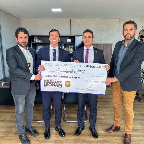 Deputado Delegado Leonam investe meio milhão na segurança: Emenda beneficiará Polícia Civil de Alagoas