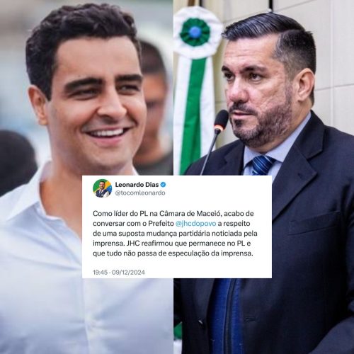 PREFEITO JHC DESMENTE SAÍDA DO PL PARA O PSD DA BASE DE LULA E PERMANECE NA LEGENDAS, AFIRMA LEO DIAS APÓS CONVERSA COM PREFEITO&nbsp;