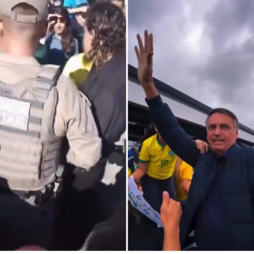 Um homem foi detido com uma faca em um evento de Bolsonaro no Rio Grande do Sul. A polícia está investigando se seria um atentado.